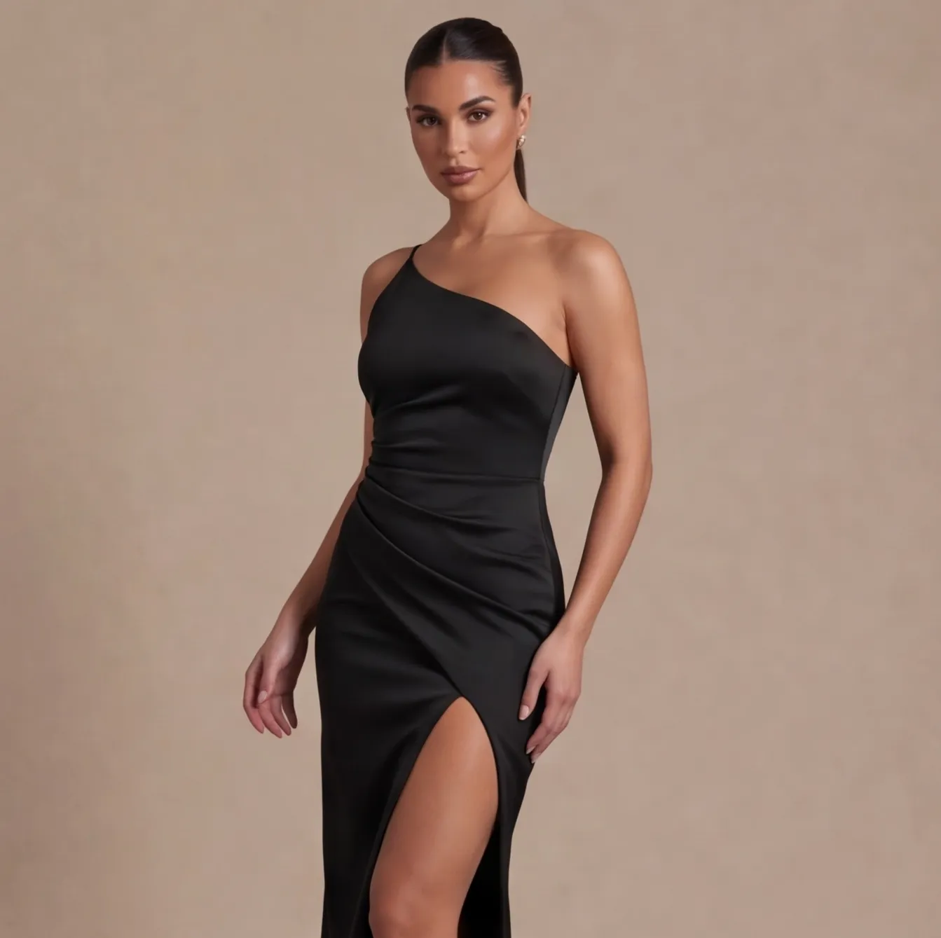 monaco one shoulder pleated gown monaco one shoulder pleated gown