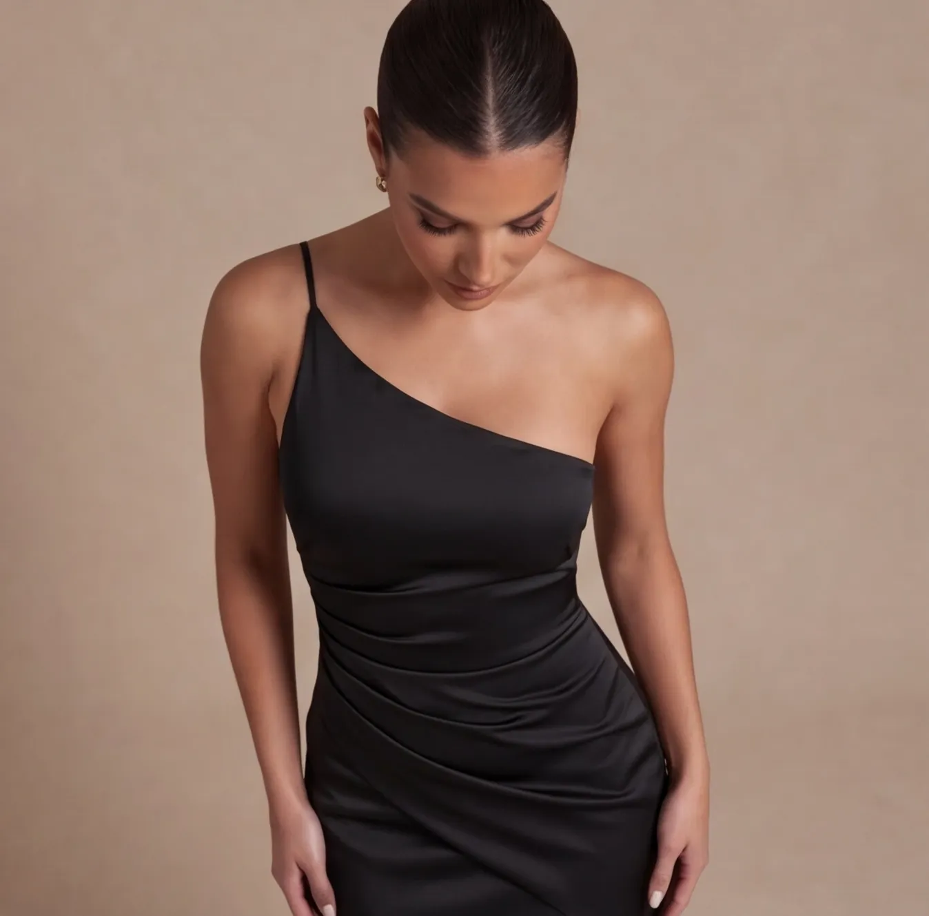 monaco one shoulder pleated gown monaco one shoulder pleated gown