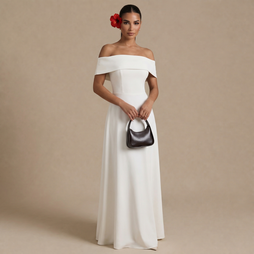 elegant strapless evening gown dress