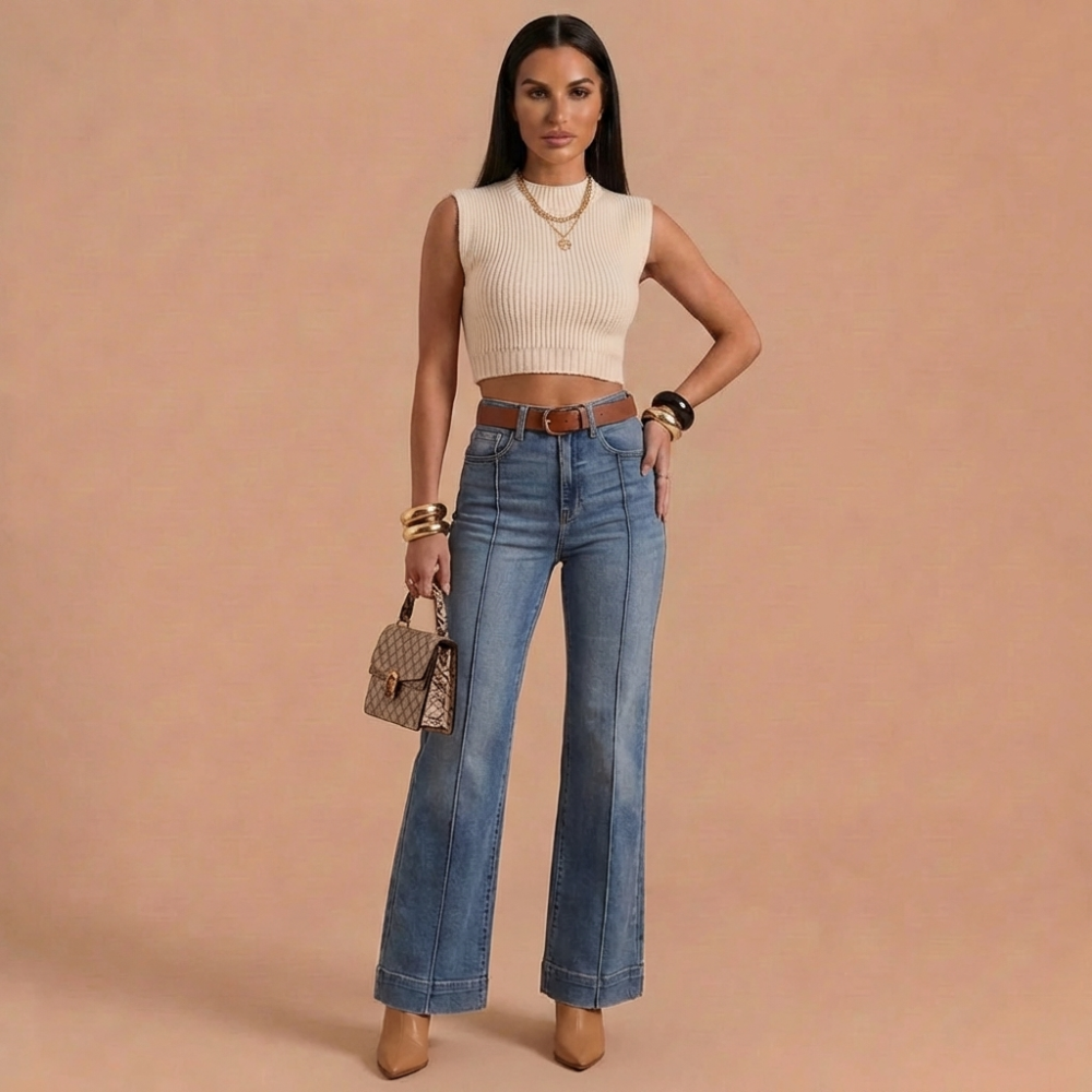 new womens mid rise bootcut jeans